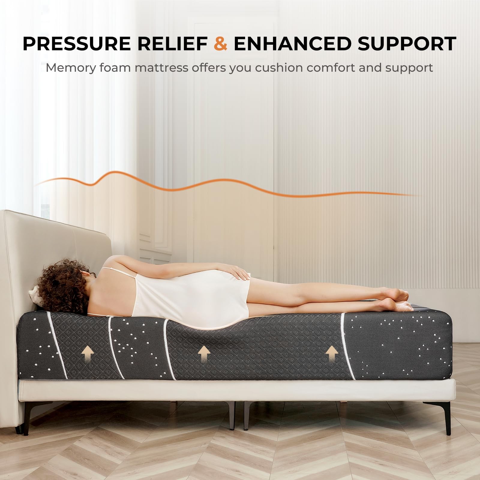 Full Size Mattress, 12 Inch Memory Foam Mattress for Pressure Relief & Motion…