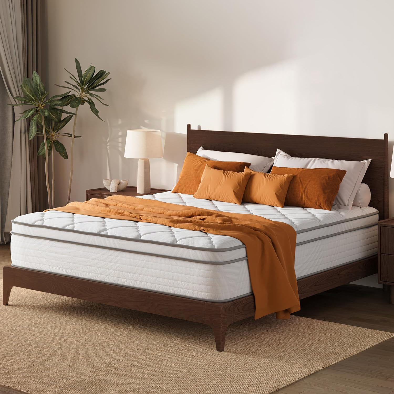 12″ Queen Mattress with Pocket Springs & Comfort Foam – Medium Firm, CertiPUR-US