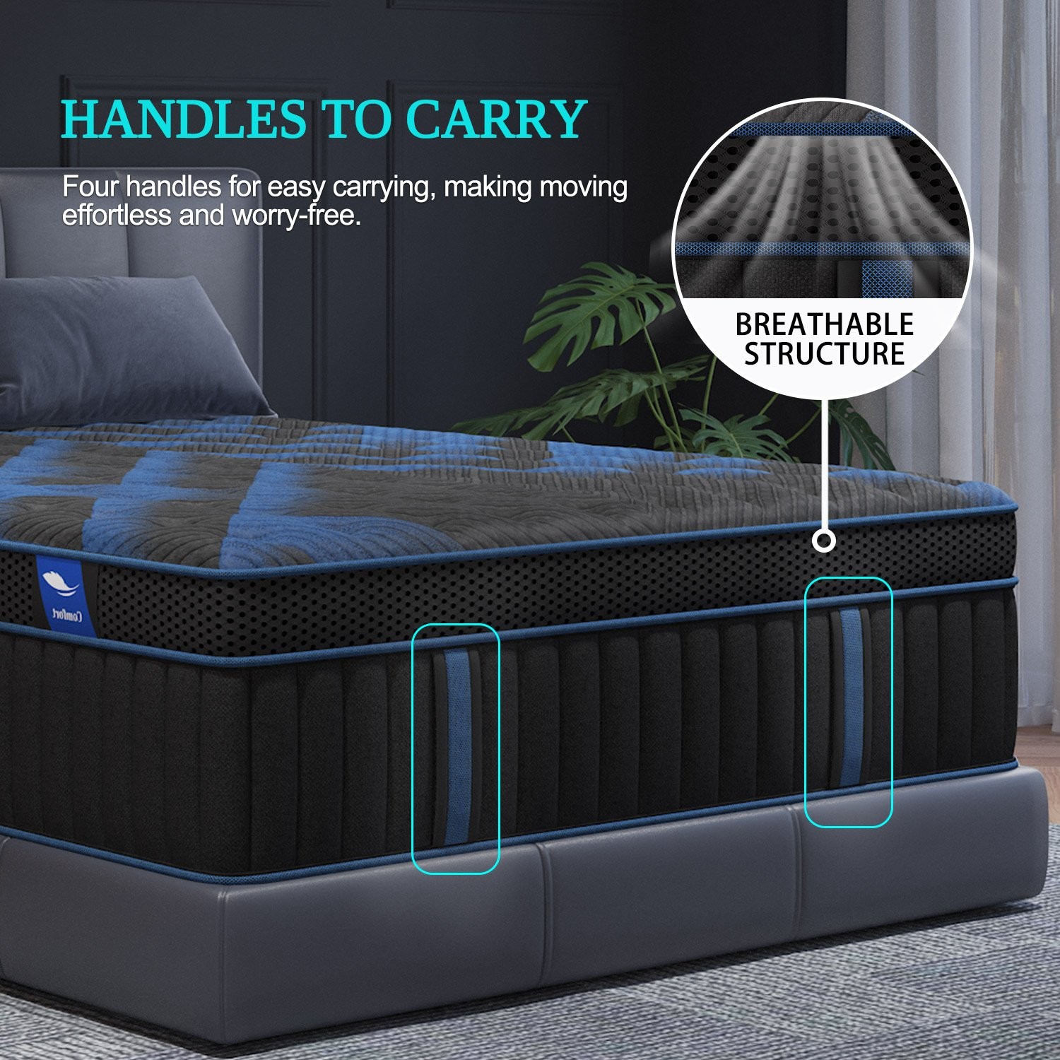 12″ 14″Twin Full Queen King Size Gel Memory Foam Spring Mattress In A Box