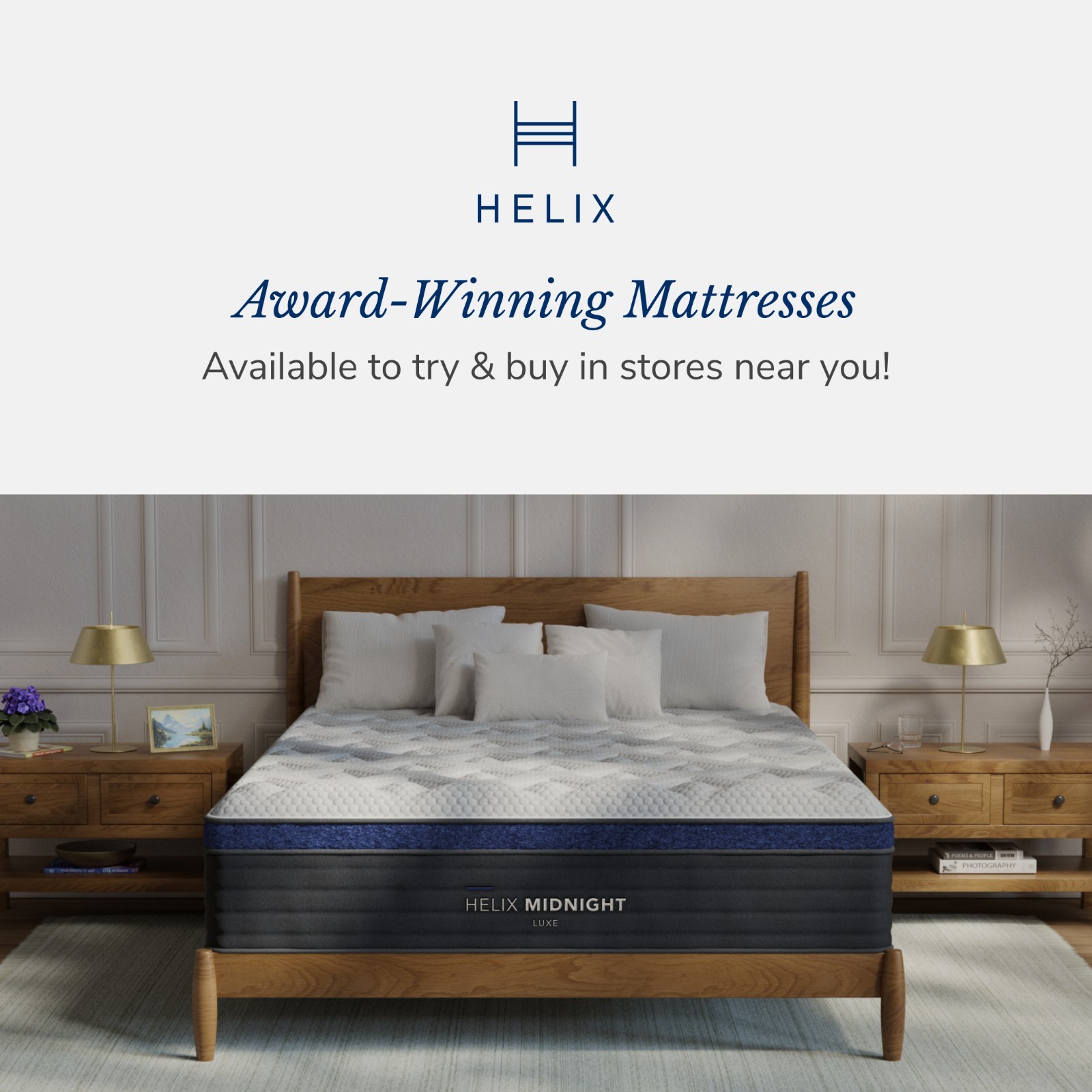 BRAND NEW Helix Midnight Luxe Queen Size Mattress – TENCEL COVER LUXE LAYER