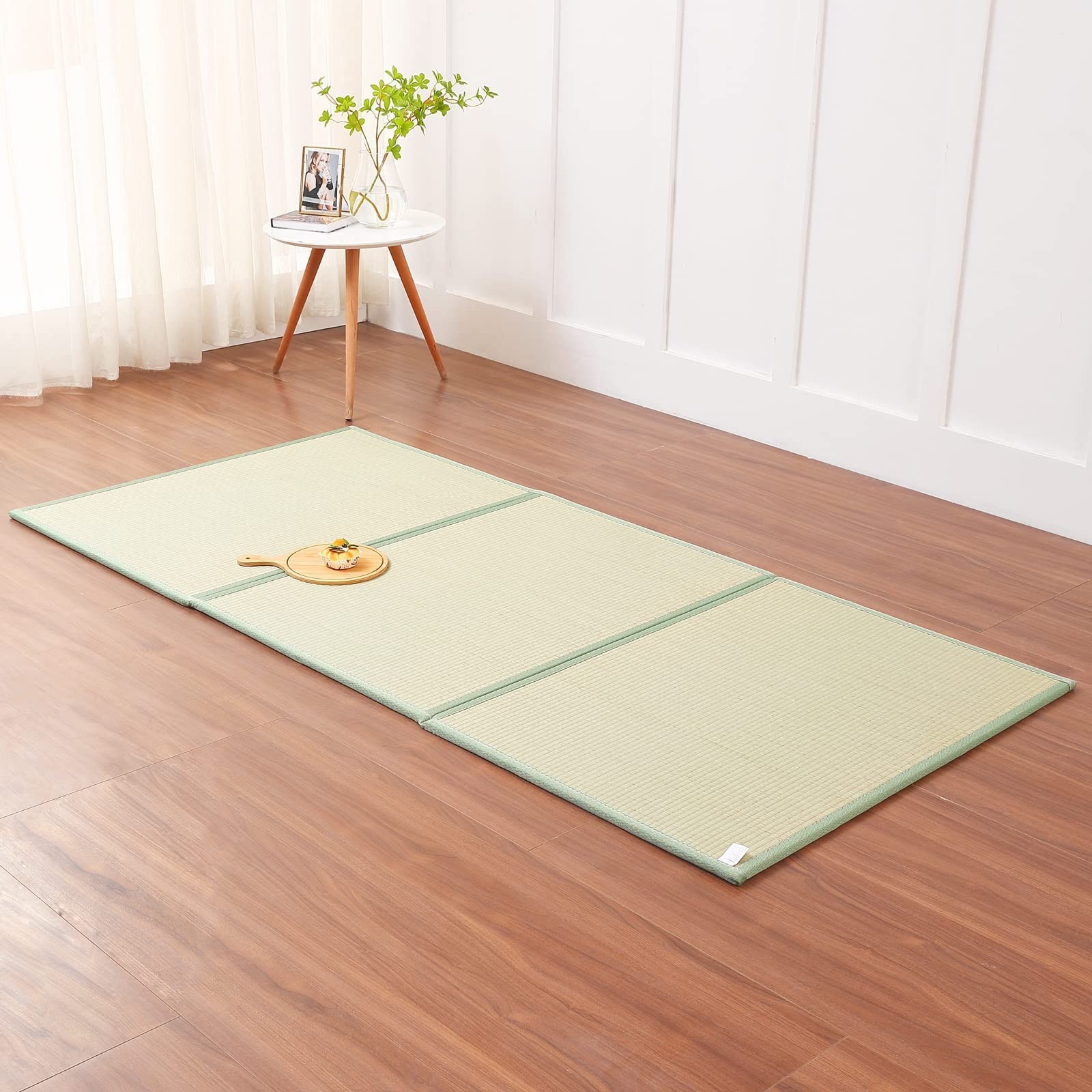 Tatami Mat (Twin 79 x 39 x 0.5), Japanese Traditional Tatami Mattress, Natural R