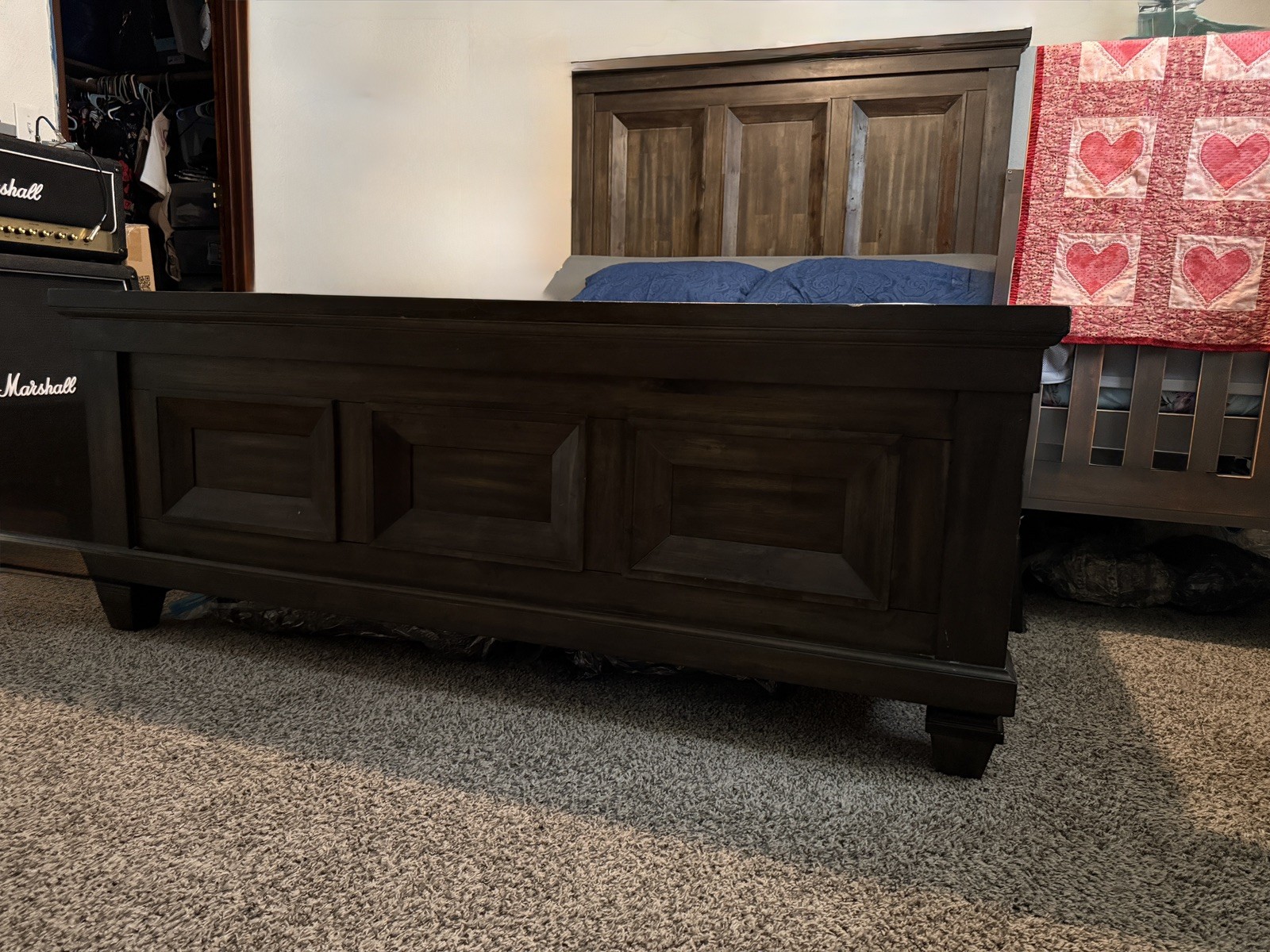 Gently Preowned Purple Mattress and Vibrating Adjustable Base