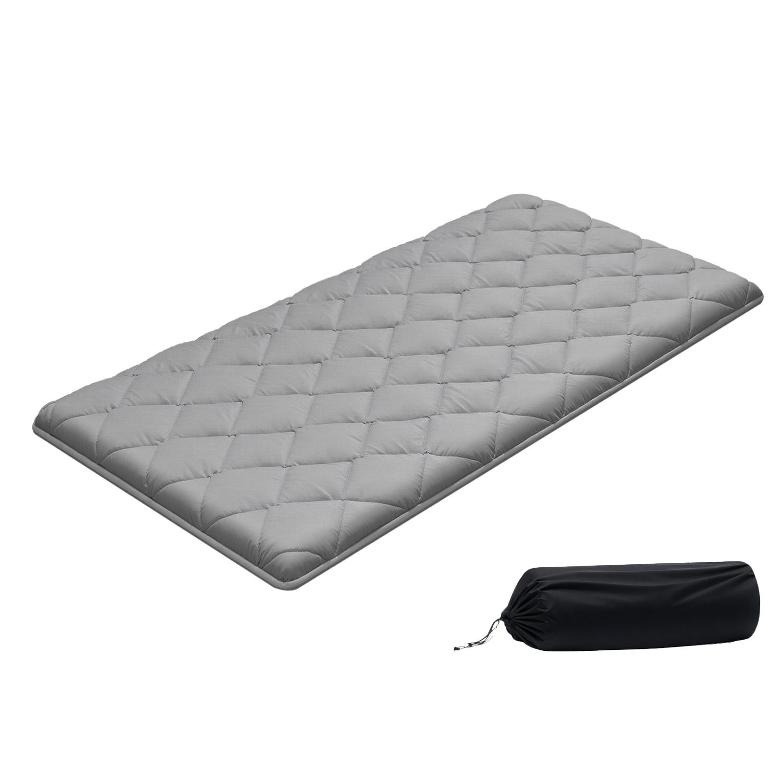 VEVOR Japanese Tatami Mattress Twin Foldable Futon Mat with Storage Bag Gray