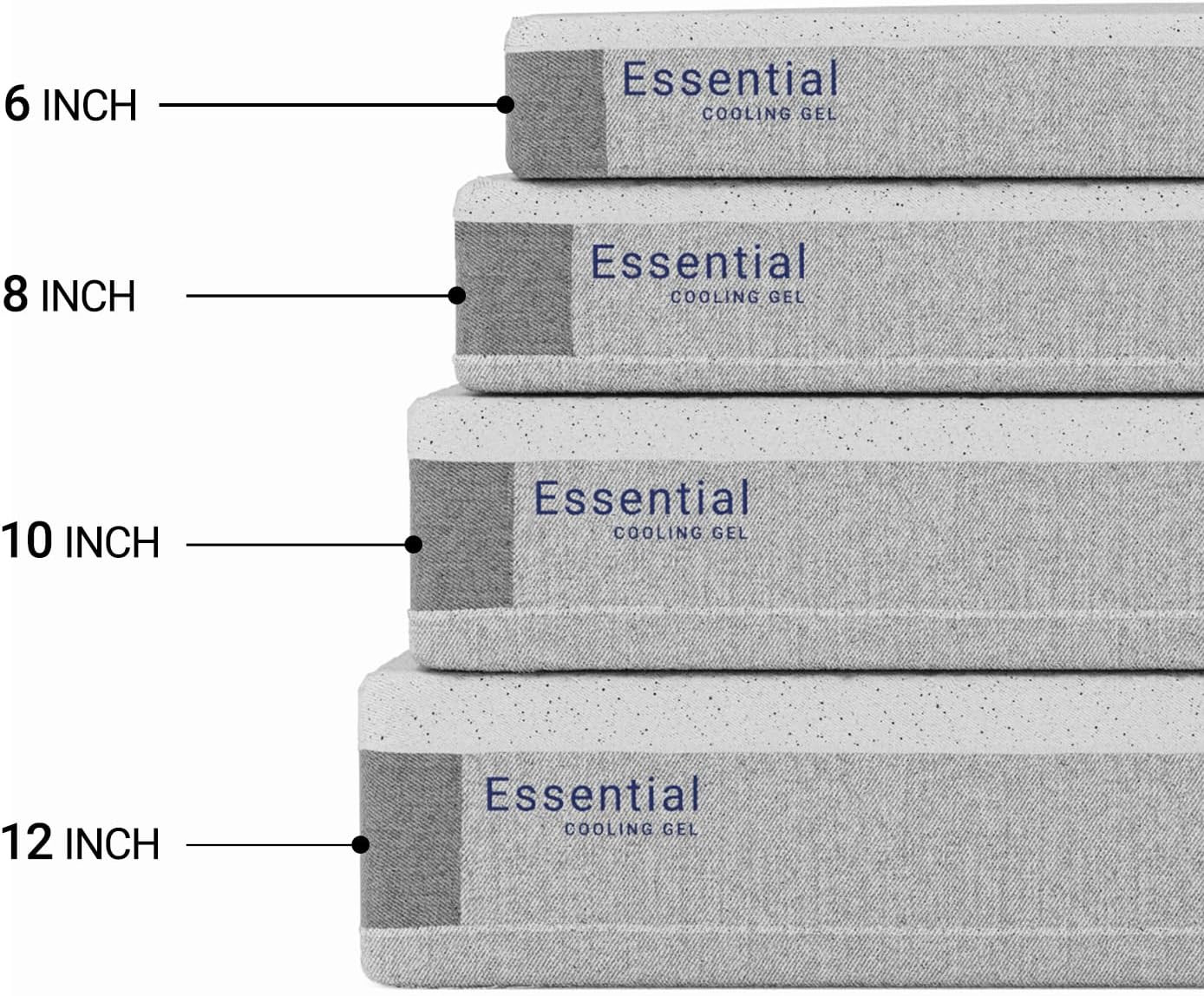 10″ Copper Infused Gel Memory Foam Mattress, Medium Firm, Full Size, Safe & Cert