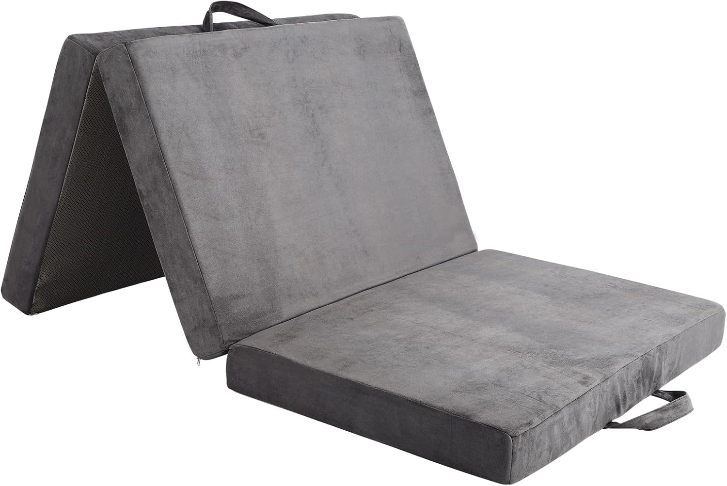 Portable Tri-Fold Memory Foam Mattress with Washable Cover for Travel & Yoga