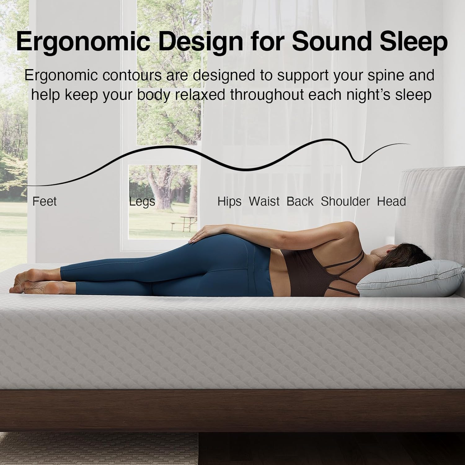 12″ Full Size Memory Foam Mattress with Pressure Relief & Washable Cover