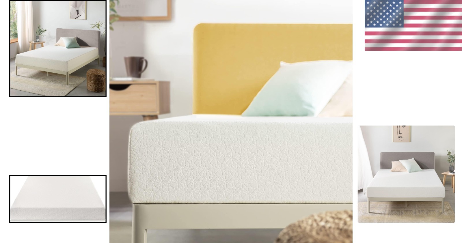 Eco-Friendly 8 Inch Memory Foam Mattress – Infused with Green Tea for Comfort