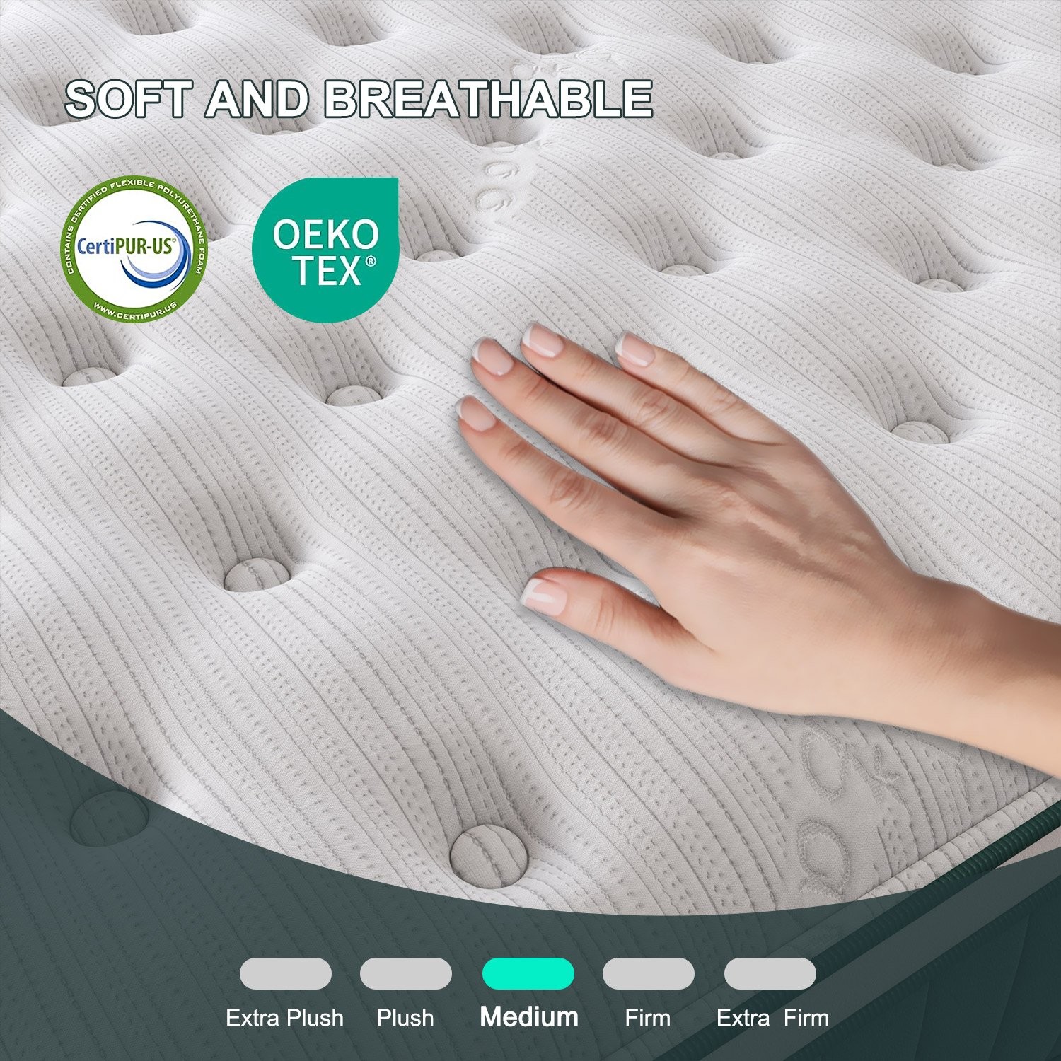 12/14Inch Hybrid Mattress Twin Full Queen King Bed Size Memory Foam – Ergonomic