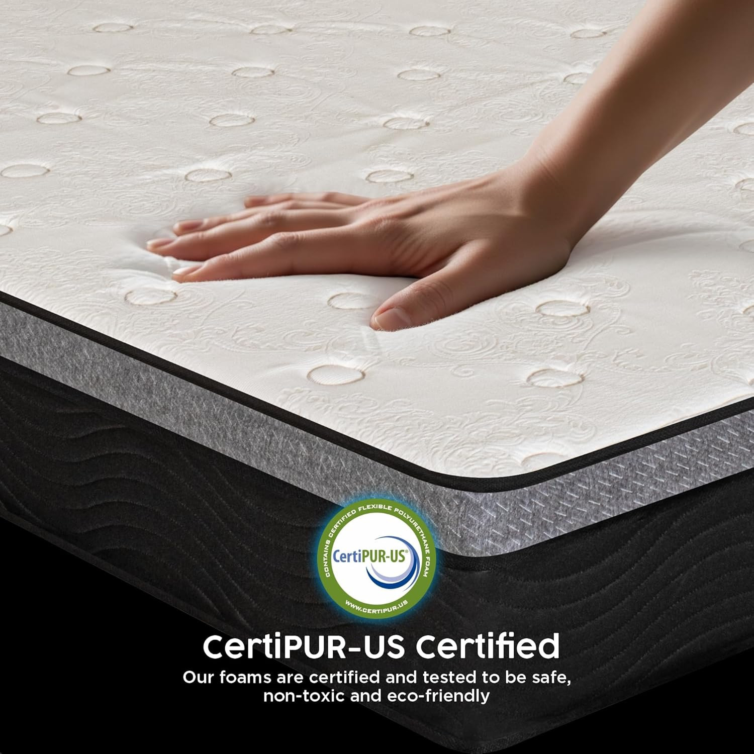 Medium Firm Queen Comfort Hybrid Pocket Spring Mattress – Certipur-Us Approved