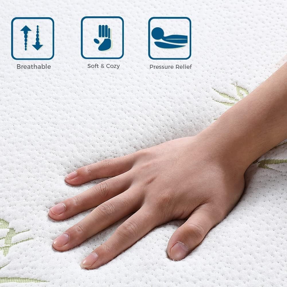 Full Folding Mattress, 6 Inch Trifold Memory Foam Mattress with Ultra Soft Re…