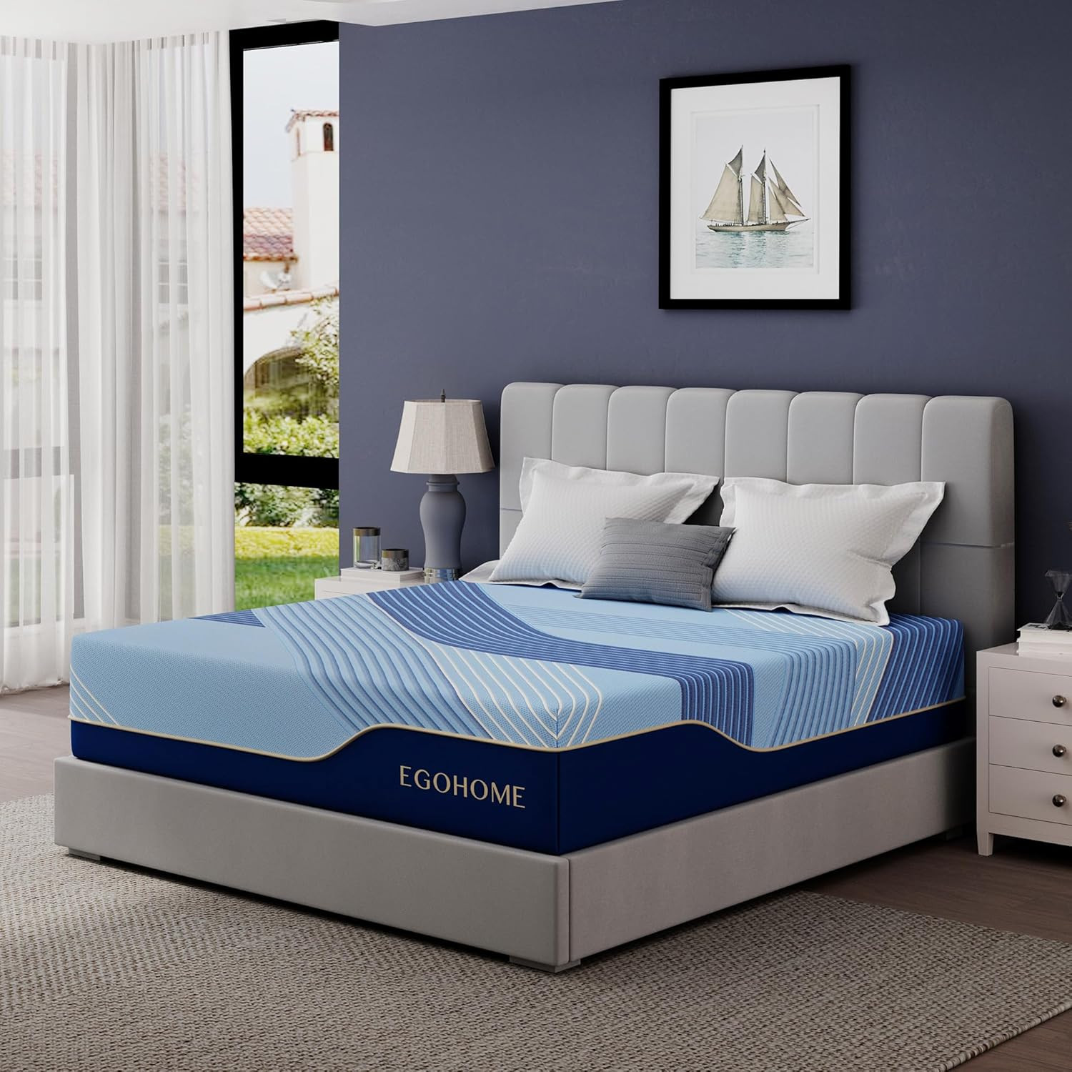 14″ Queen Hybrid Mattress – Medium Firm Copper Gel Foam, CertiPUR-US Certified