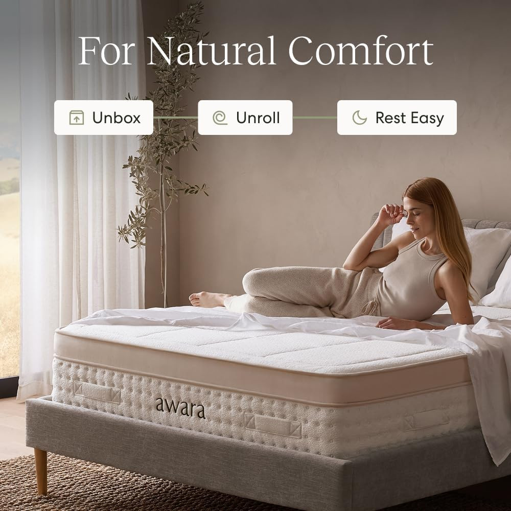Luxury 12″ Queen Hybrid Mattress – Organic Latex & Wool – 365-Night Trial