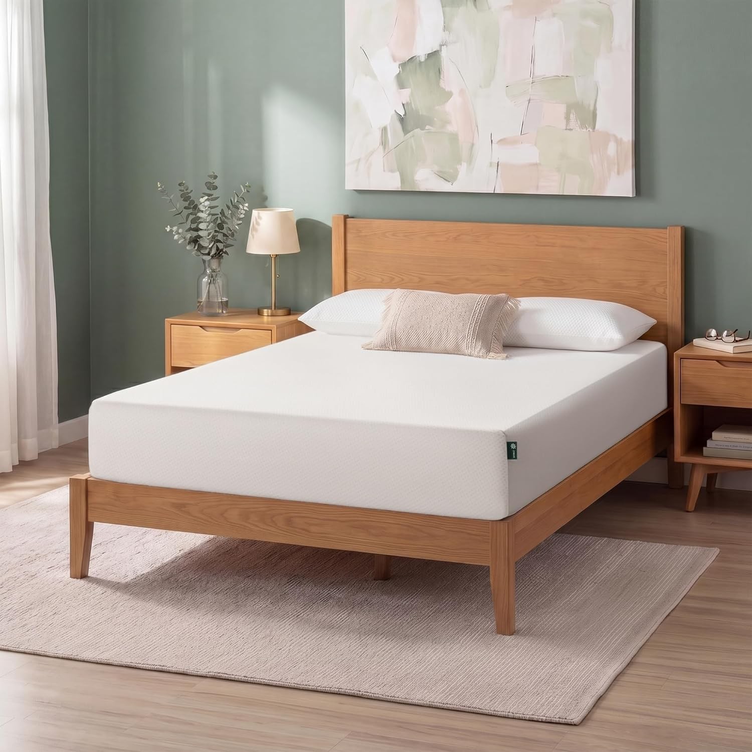 Tea Memory Foam Mattress [New Version], Fiberglass Free, Firm