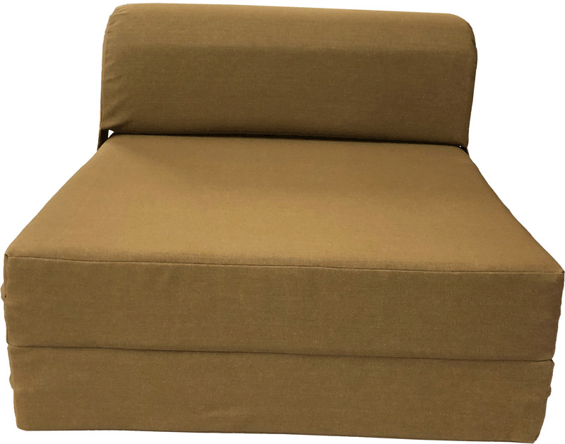 Twin Sleeper Chair Folding Foam Beds, Floor Couch Mattress 6x32x70 Denim Brown