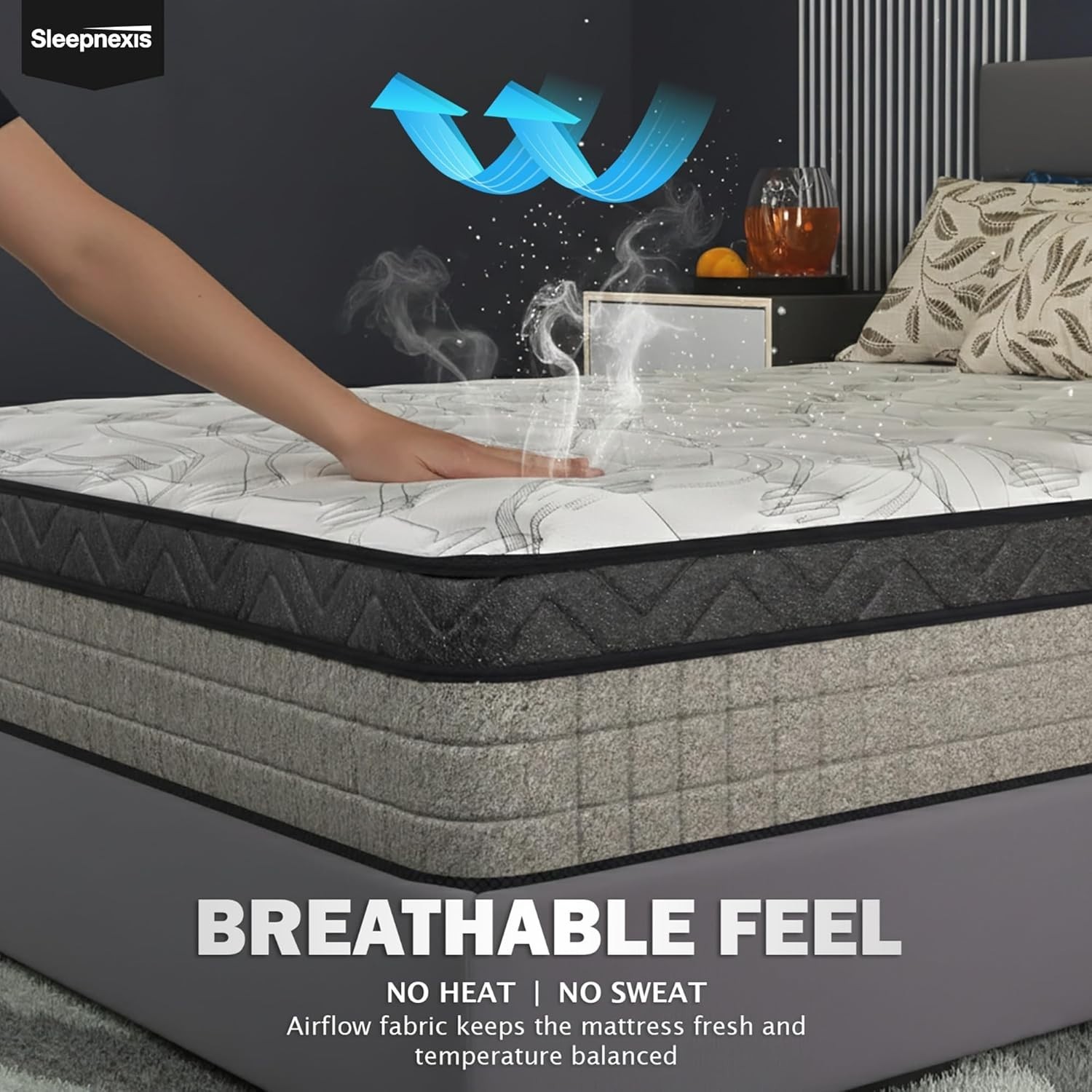 Sleepnexis 10″/12″ Hybrid Mattress Gel Memory Foam Pocket Spring CertiPUR-US