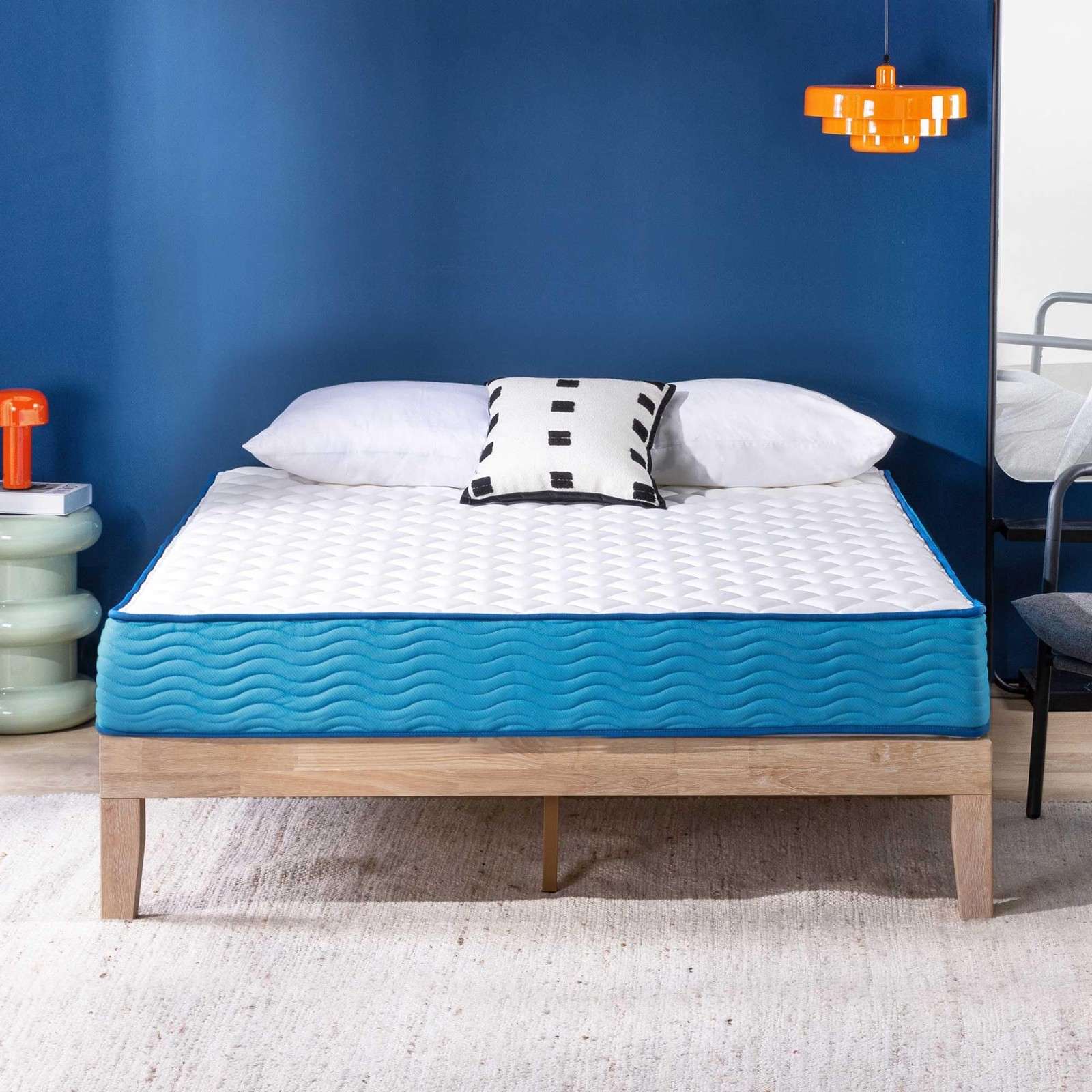 BEST PRICE MATTRESS 10 INCH HYBRID MATTRESS TIGHT TOP KING – WHITE
