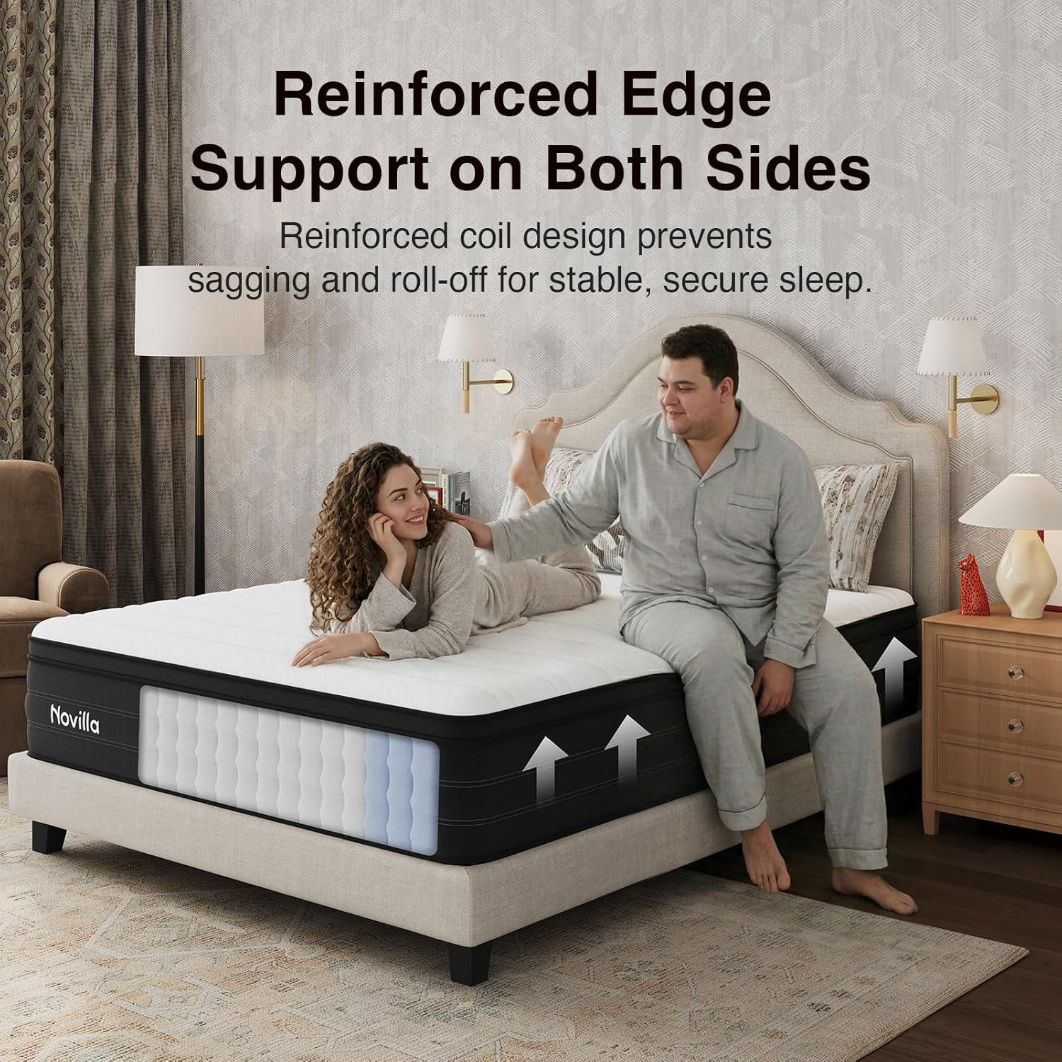 12″ Cooling Hybrid King Mattress with Gel Foam & Motion Isolation