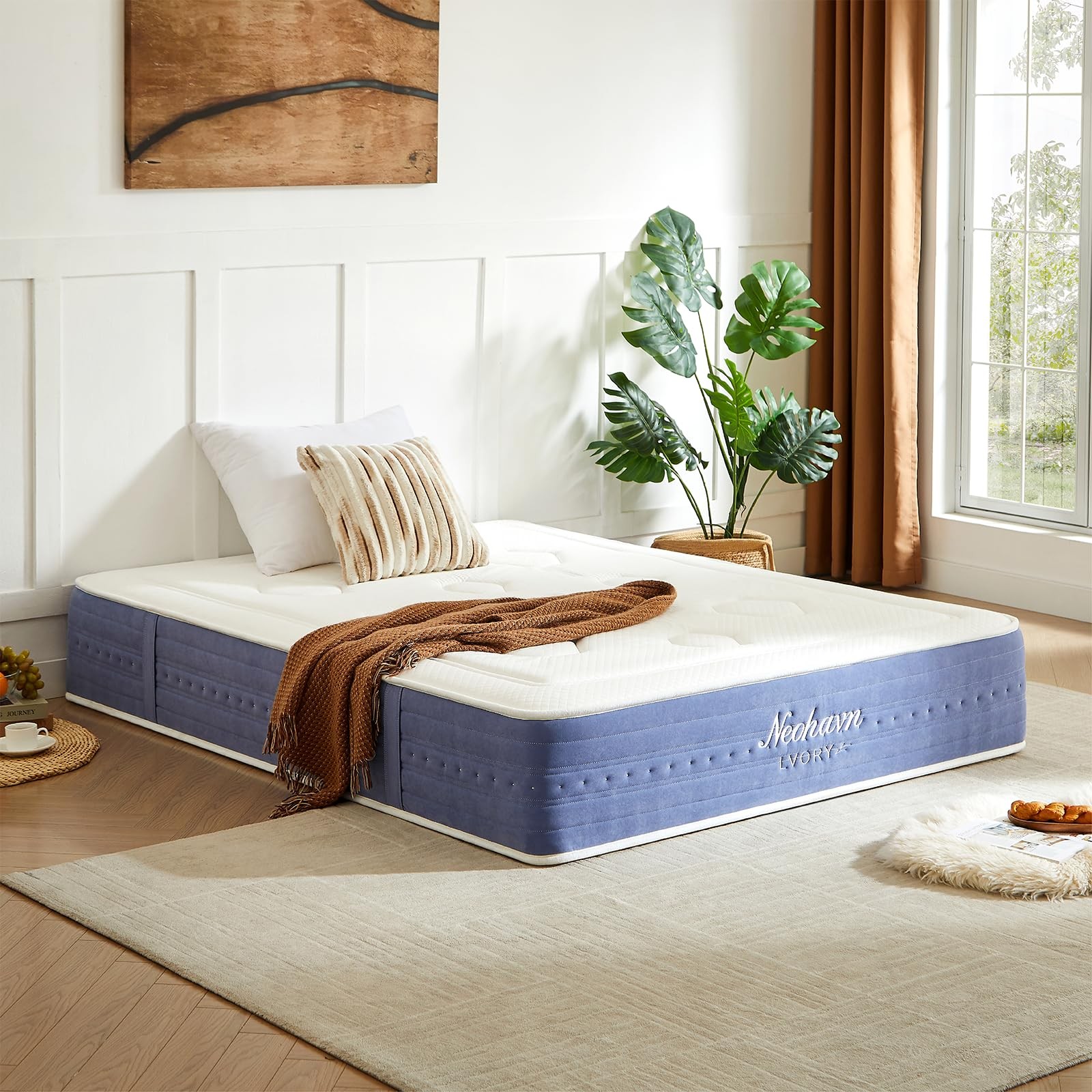 Twin Mattress, 12 Inch Cooling Memory Foam Hybrid Mattress for Cool Night Sle…