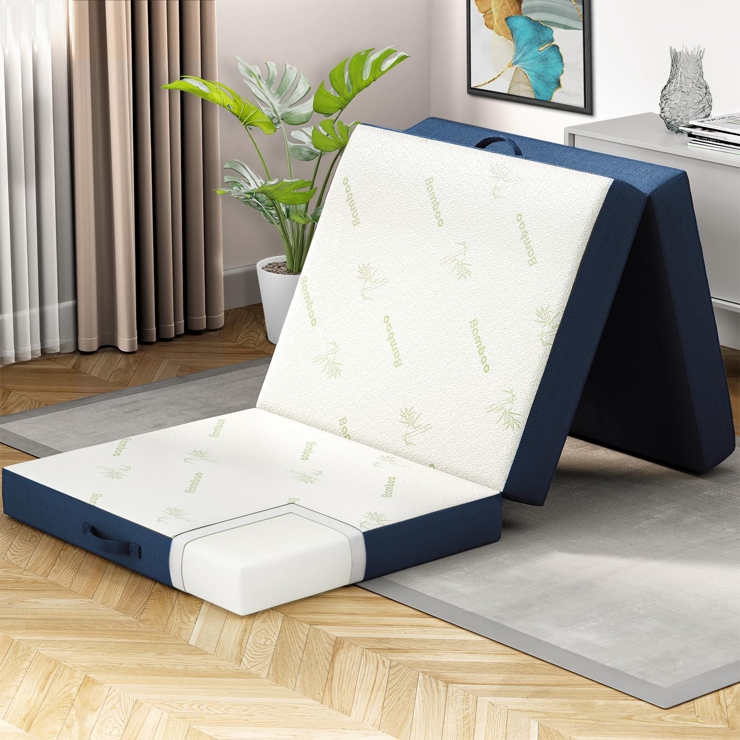Cozzzi Trifold Mattress COT (31) for Floor and Traveling with Removable Cover