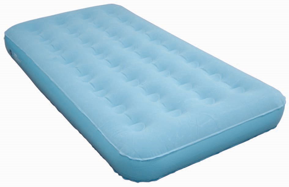 FREEPOST Twin Size Flocked Velour Air Bed Inflatable Mattress Camp Mat bestway