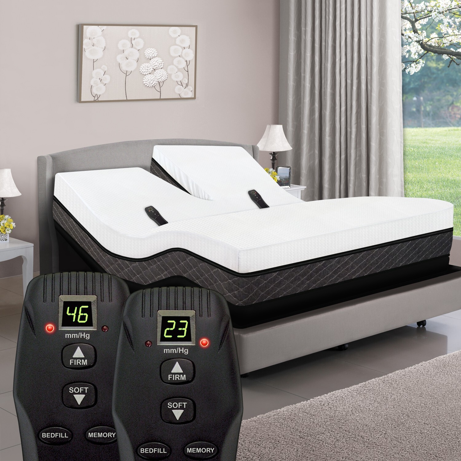 14″ Split Flex Top 50 Number Sleep Air mattress 50 settings King or Queen