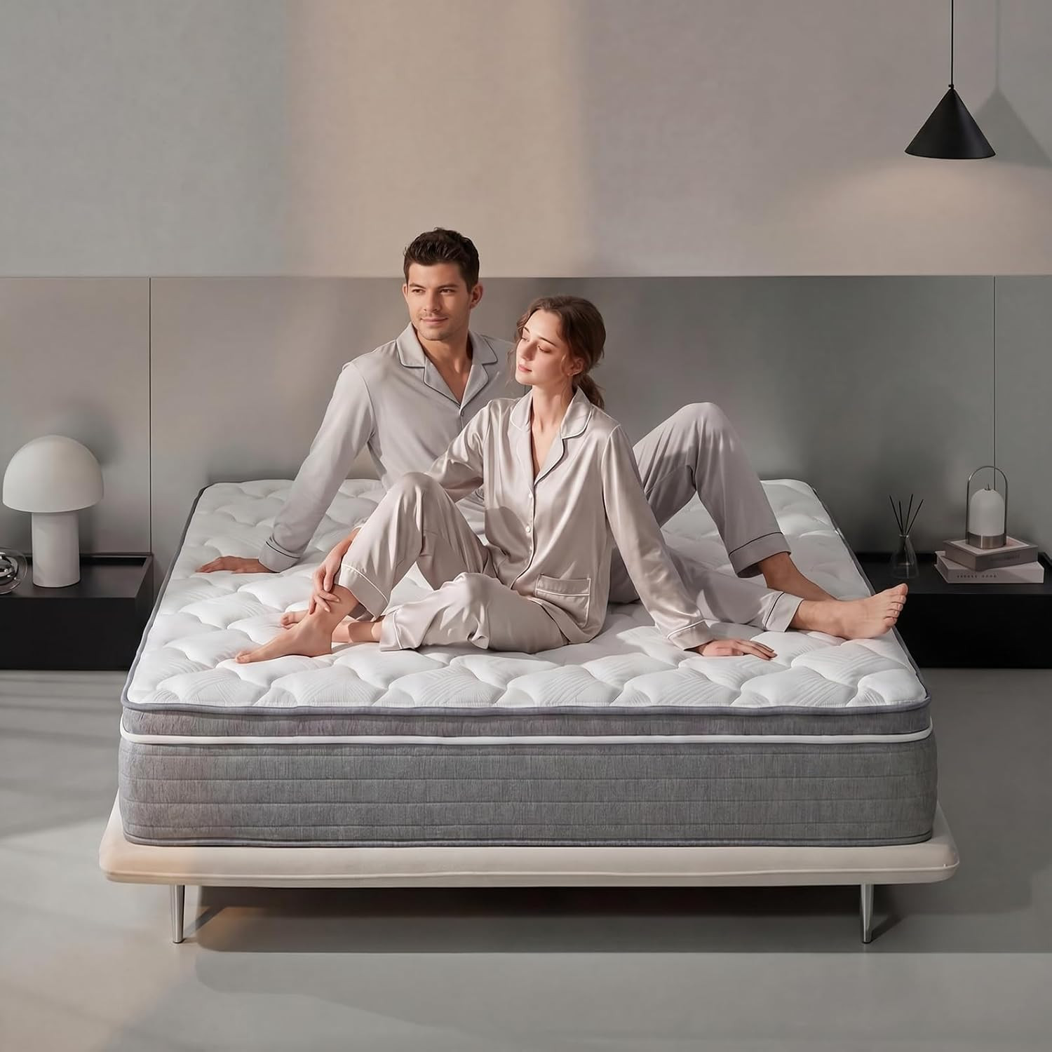 Dinbooonlux Queen Size Mattress,12 Inch Hybrid Queen Mattress in a Box with Memo