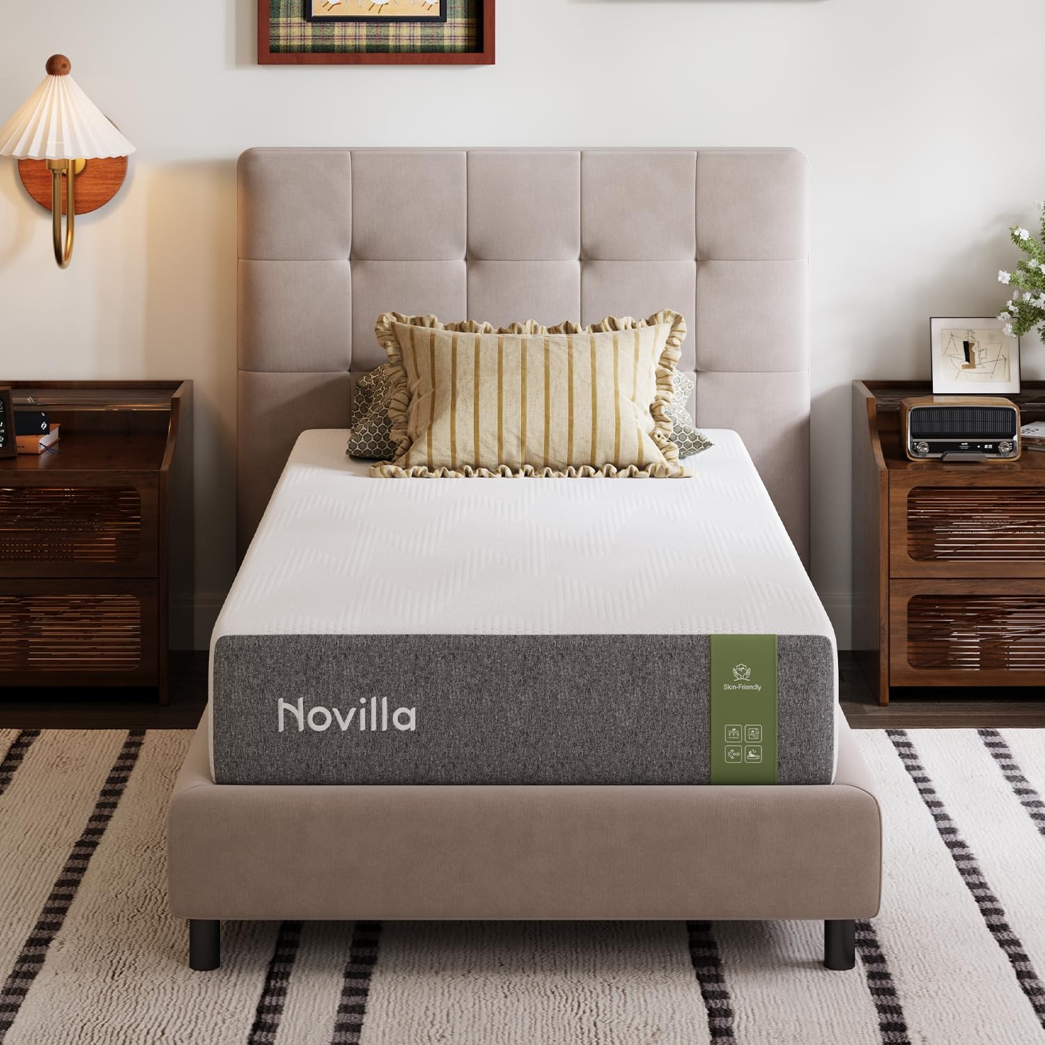 Novilla 6 Inch Twin Mattress for Kids, Mattress in a Box with NanoGel Memory …