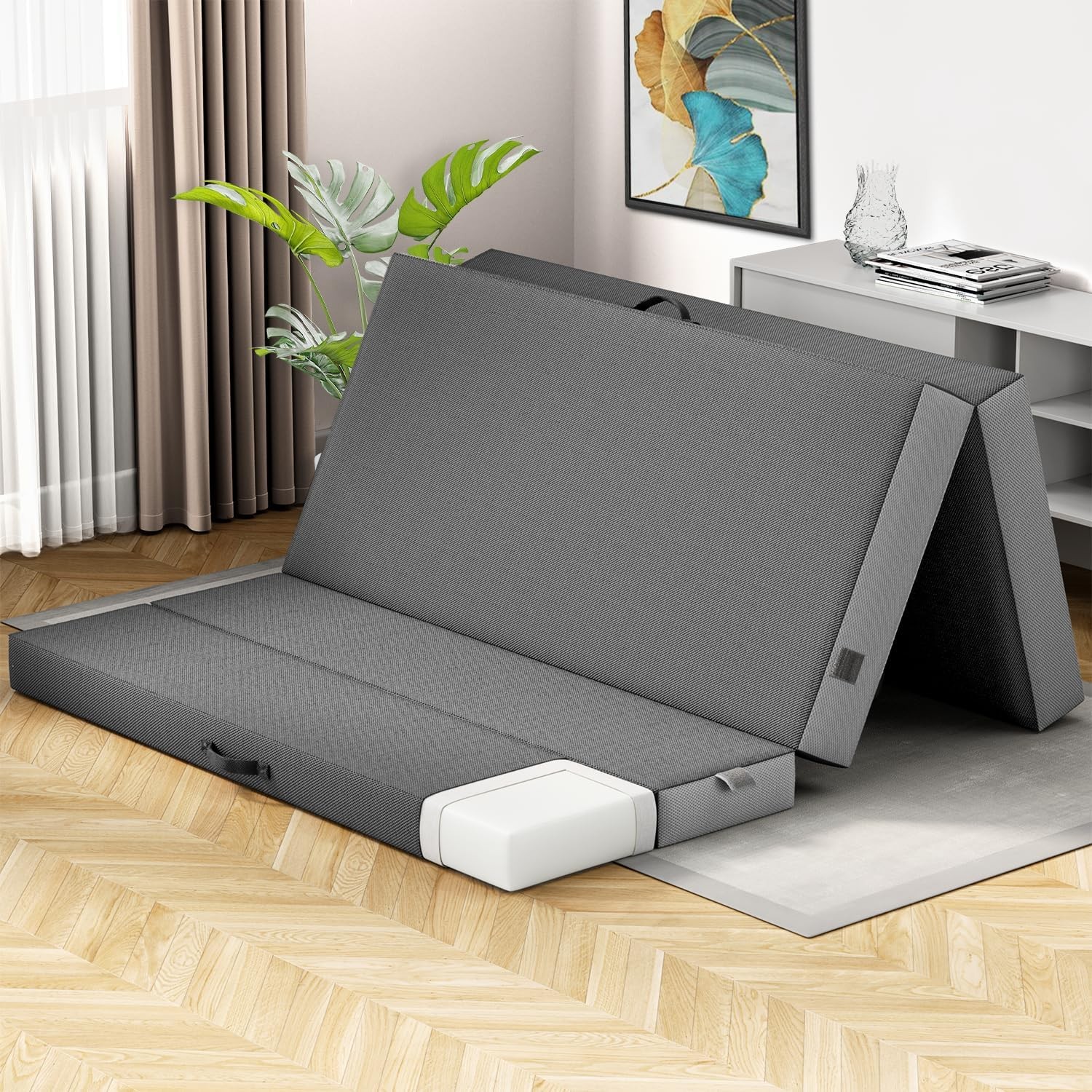 Folding Mattr Full Size for Floor and Traveling with Removable