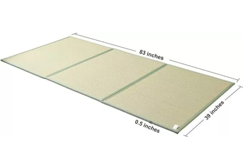 Tatami Mat, Rush Grass Floor Futon Mattress for Sleeping, Sitting, Yoga, Twin XL