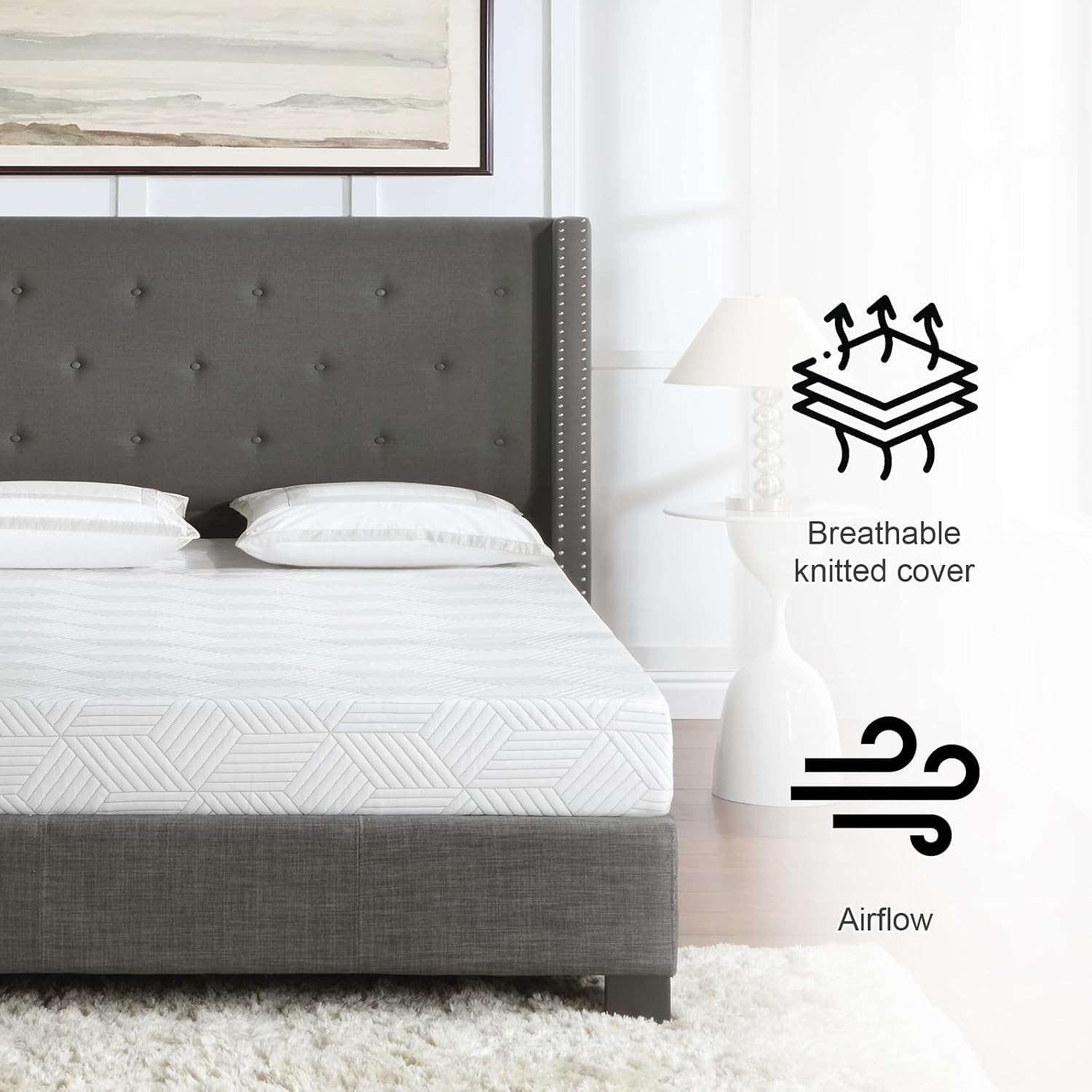 Twin Size Mattress Gel Memory Foam Bed Mattress in a Box Medium Firm