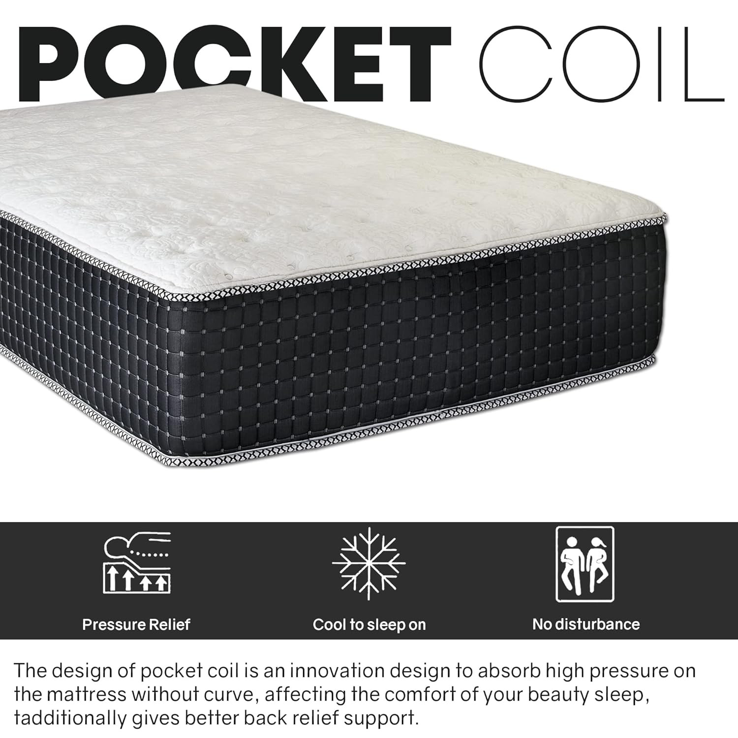 14″ Luxury Firm Hybrid Mattress with Pocket Coils & Quilted Top, King