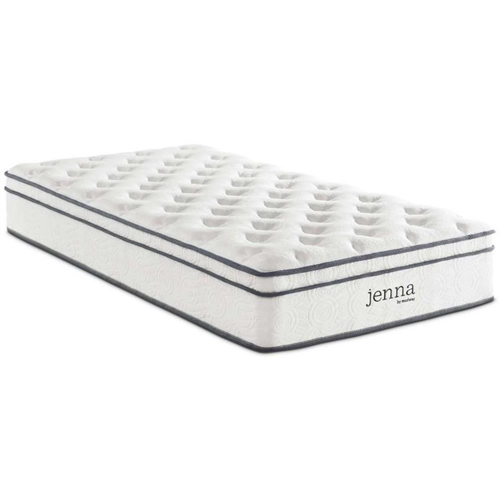 Modway Jenna 10″ Innerspring and Foam Twin XL Mattress in White