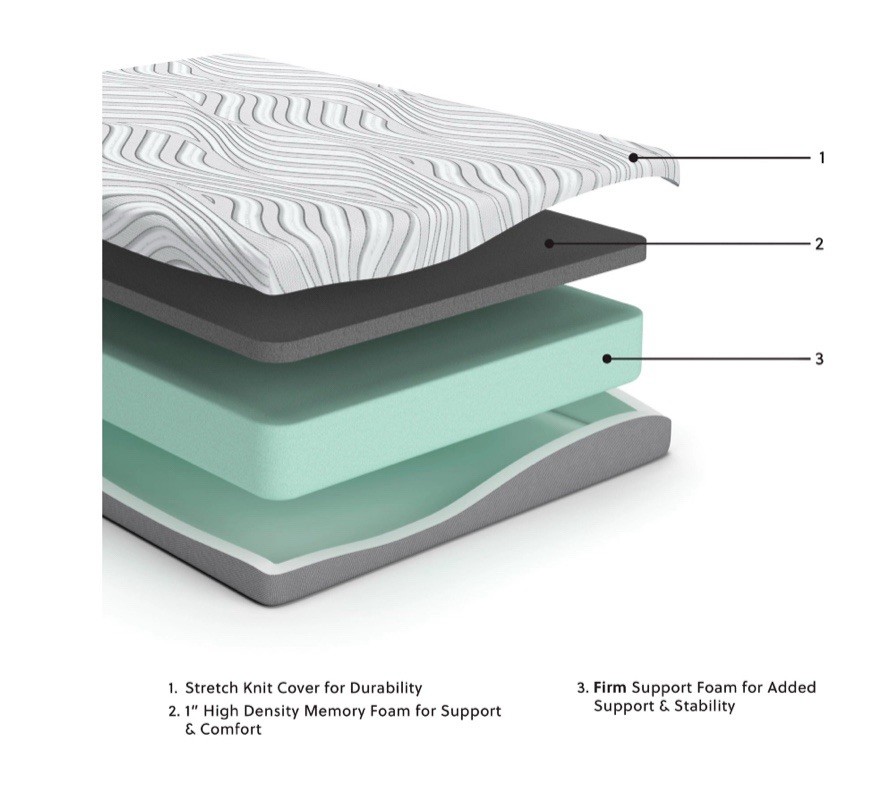 Nap Queen: 8 Inch Full Size Bamboo Charcoal Memory Foam Mattress
