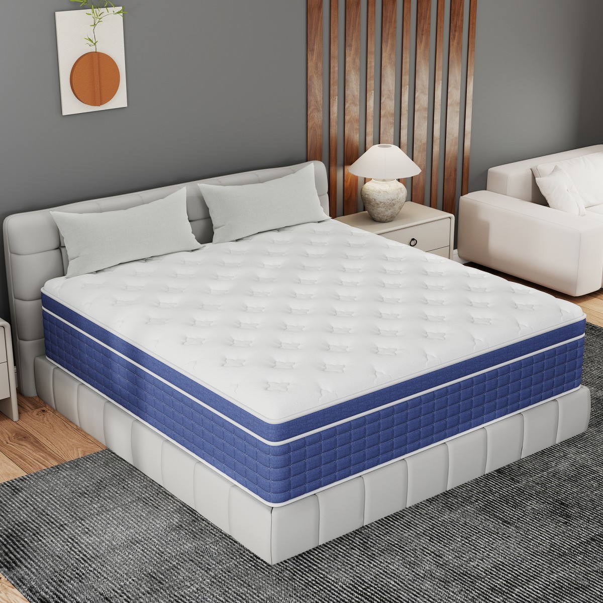 12″ 14″ Mattress in a Box Twin Full Queen King Hybrid Spring Gel Memory Foam