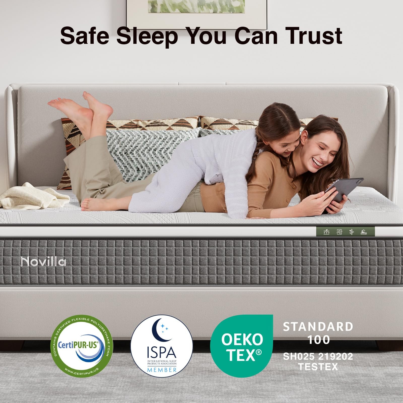 Twin Mattress 10 Inch,Twin Size Hybrid Mattress with Individually Wrapped Coi…