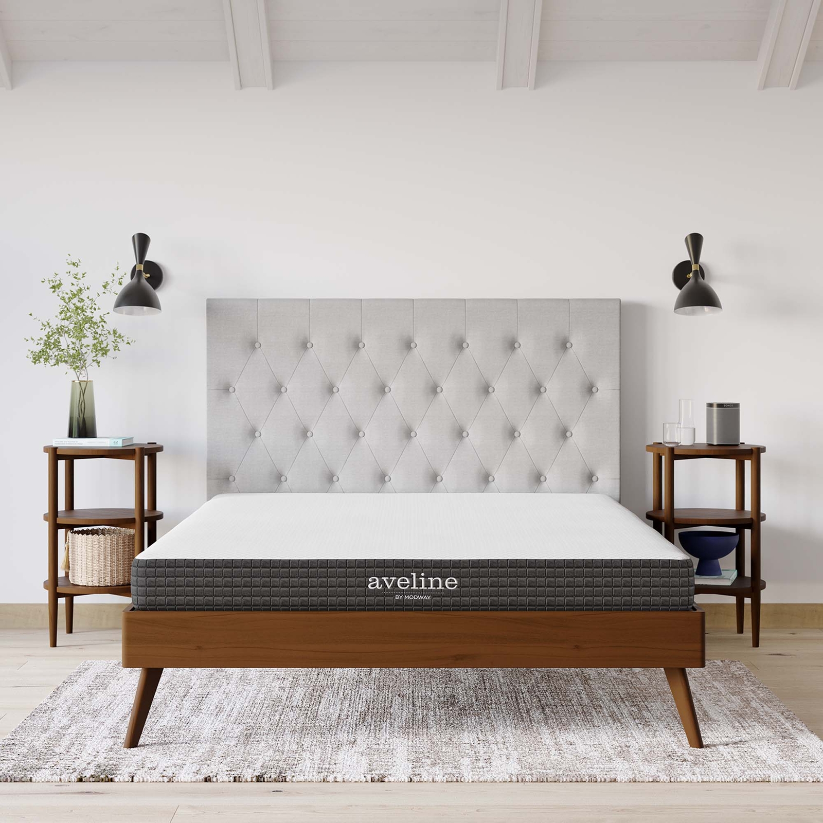 Modway 6″ Cool Gel-Infused Firm King Memory Foam Mattress With 10 Year Warranty