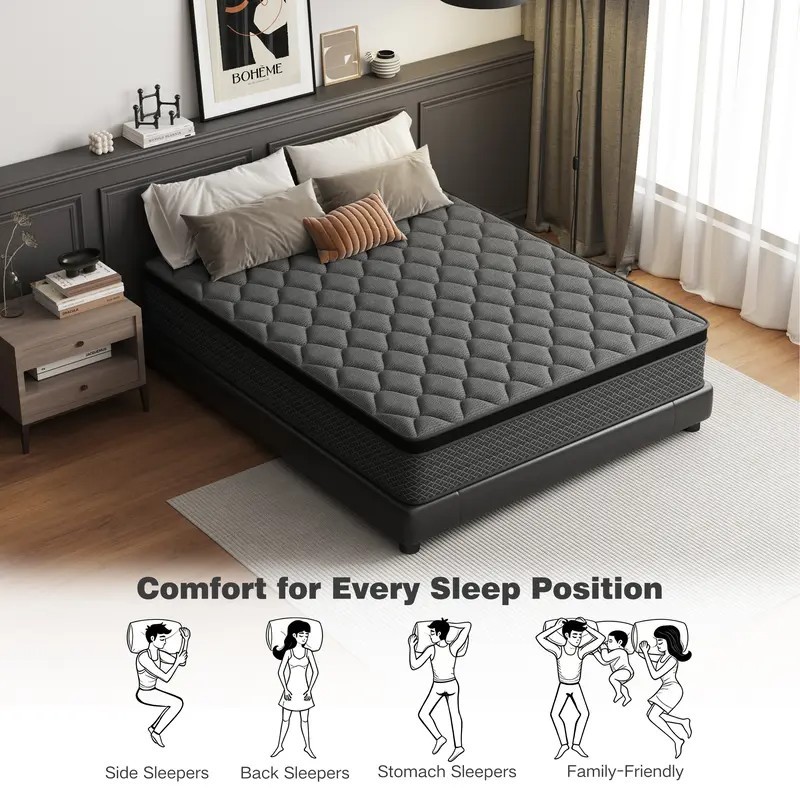 12inch Gel Memory Foam Mattress Hybrid Spring Twin Bed In A Box Share Full Size
