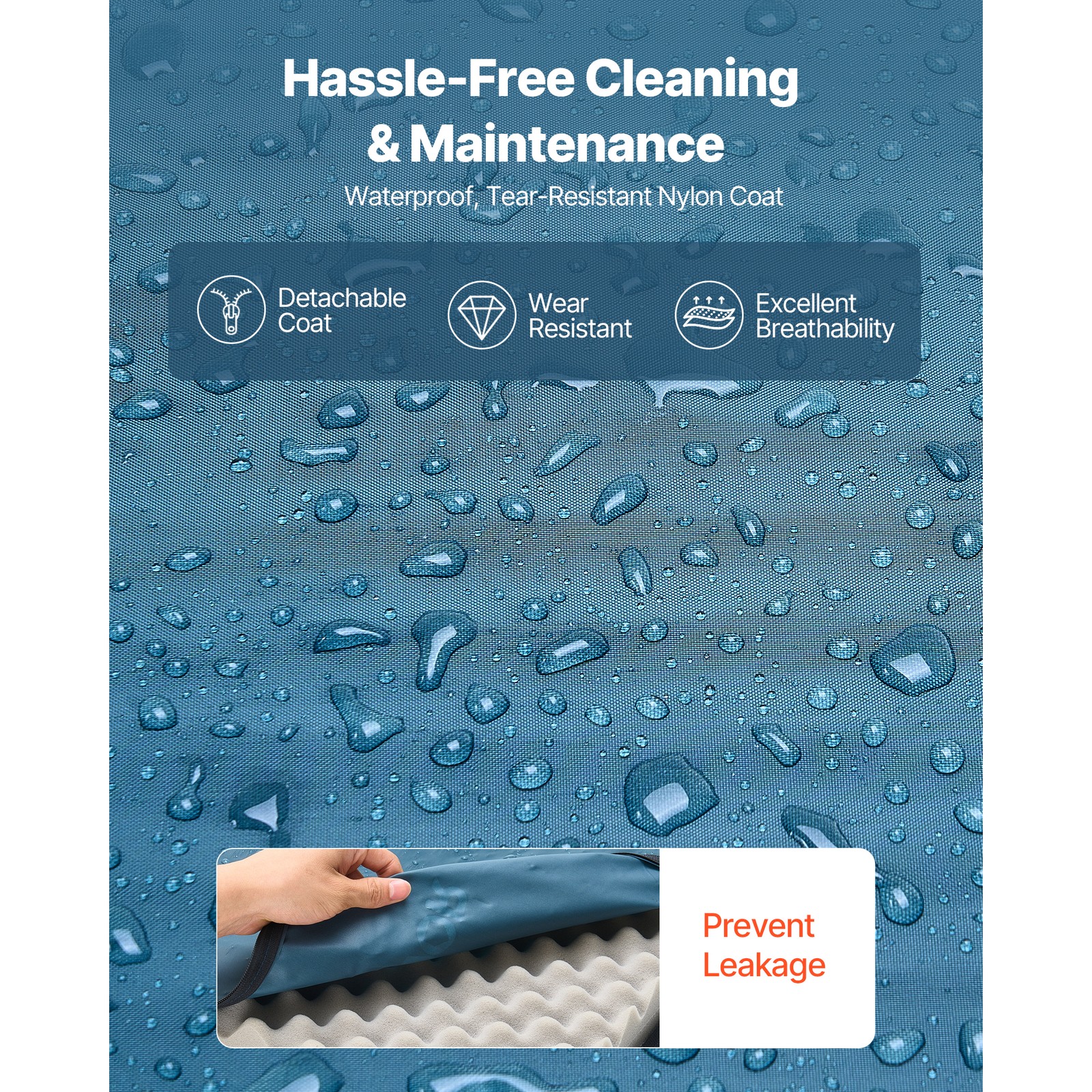 Uimoso 3.5-Inch Foam Mattress for Medical Beds,Water-Resistant & Non-Slip Design