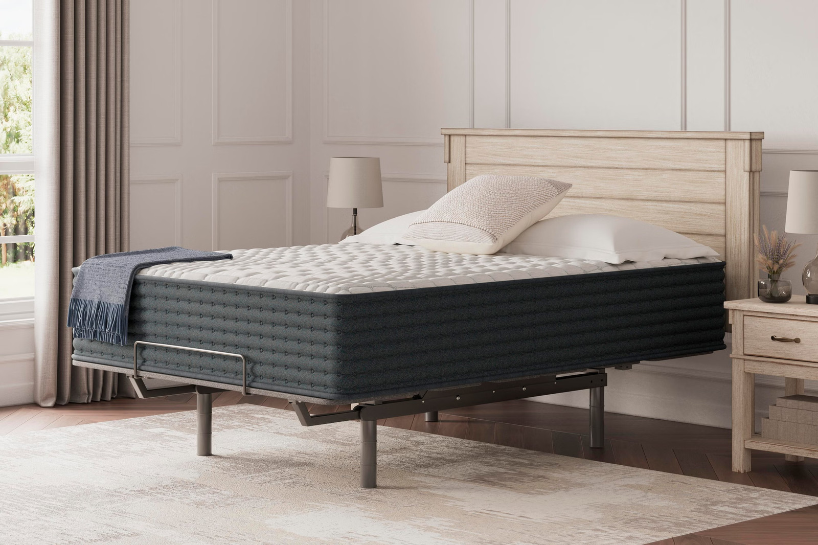 Signature Design by Ashley Hybrid 1300 13 Inch Plush Memory Foam Mattress, Queen