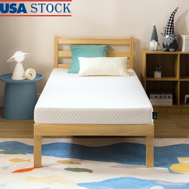 Cooling Memory Foam Mattress Twin Breathable Pressure Relief Comfortable Sleep
