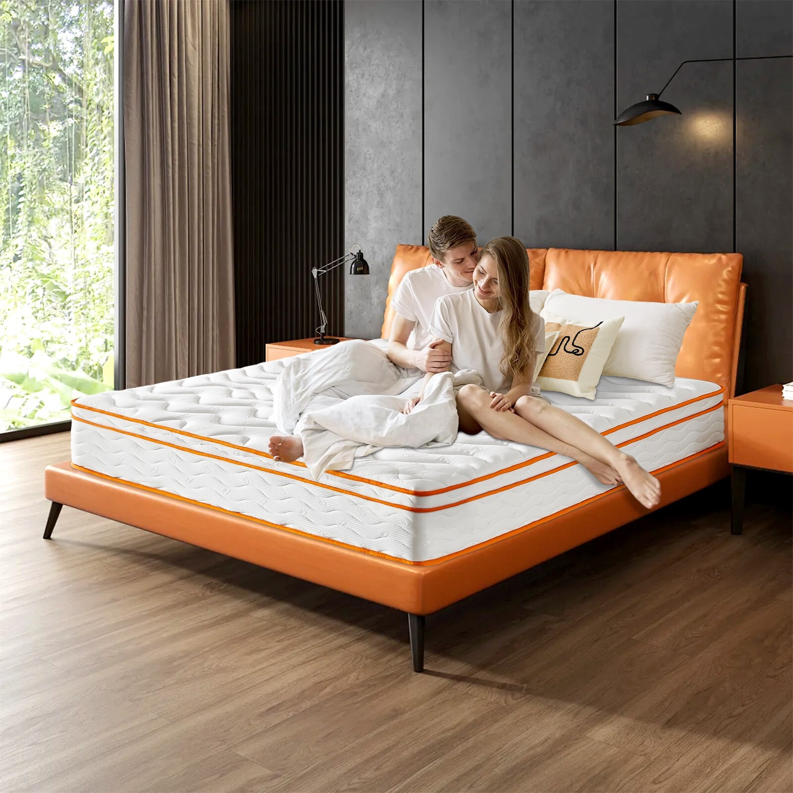 OUUI 10″ 12″ Hybrid Mattress Medium Firm Memory Foam Mattresses In A Box