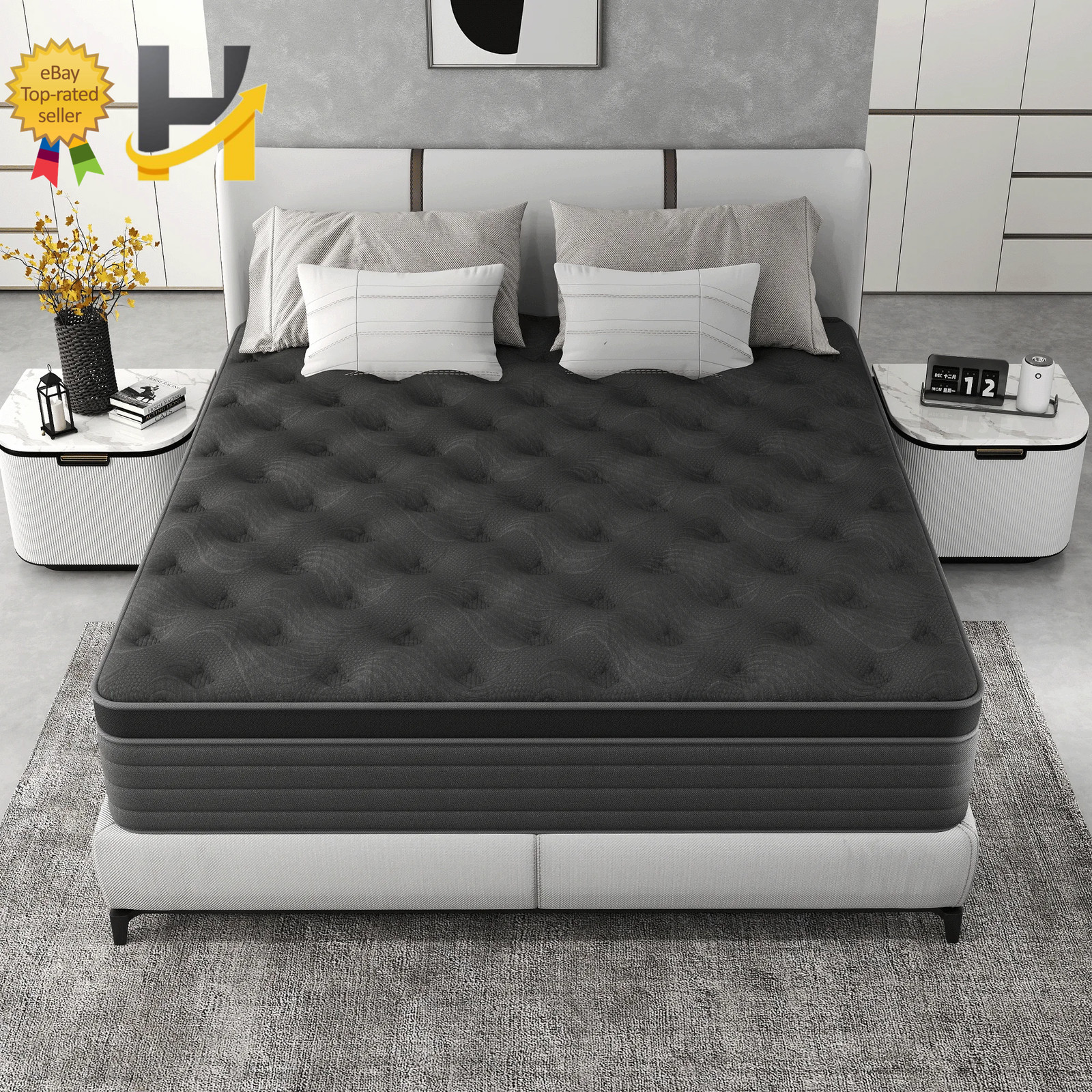 14-Inch Twin Memory Foam & Spring Hybrid Mattress Medium Firmness Lumbar Support