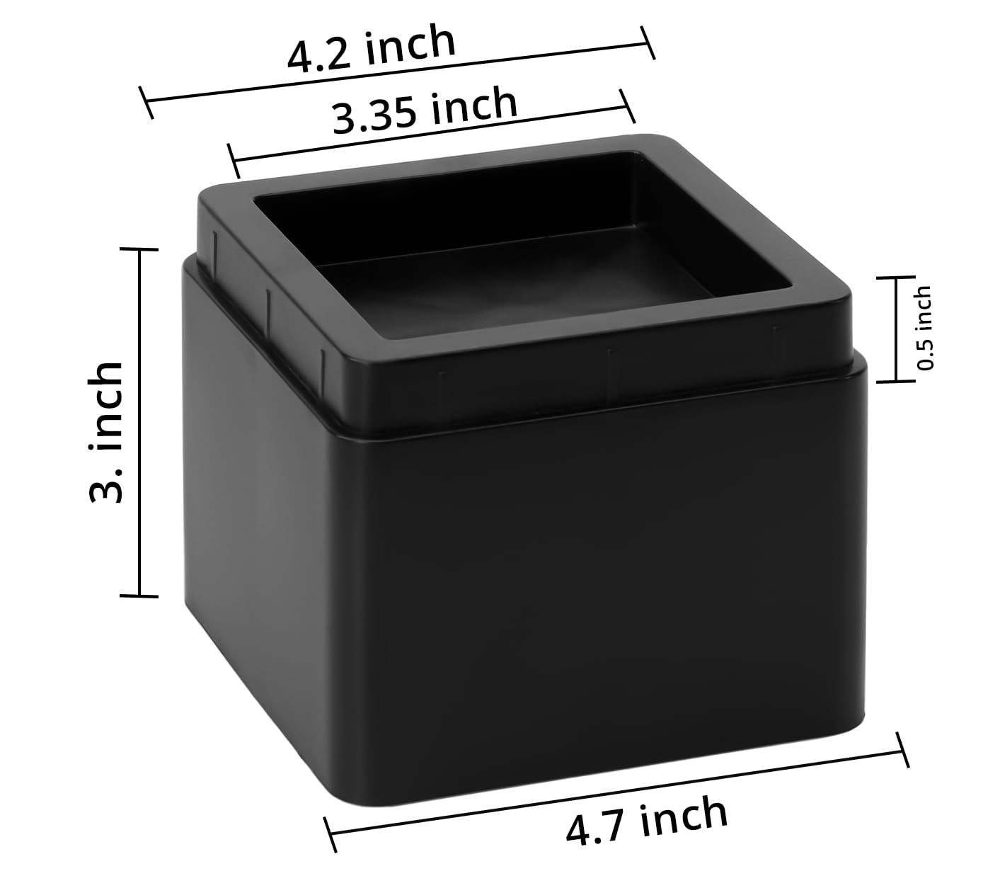 Utopia Bedding Bed Risers 3 Inch – Pack of 8 – 3 (Pack 8), Black