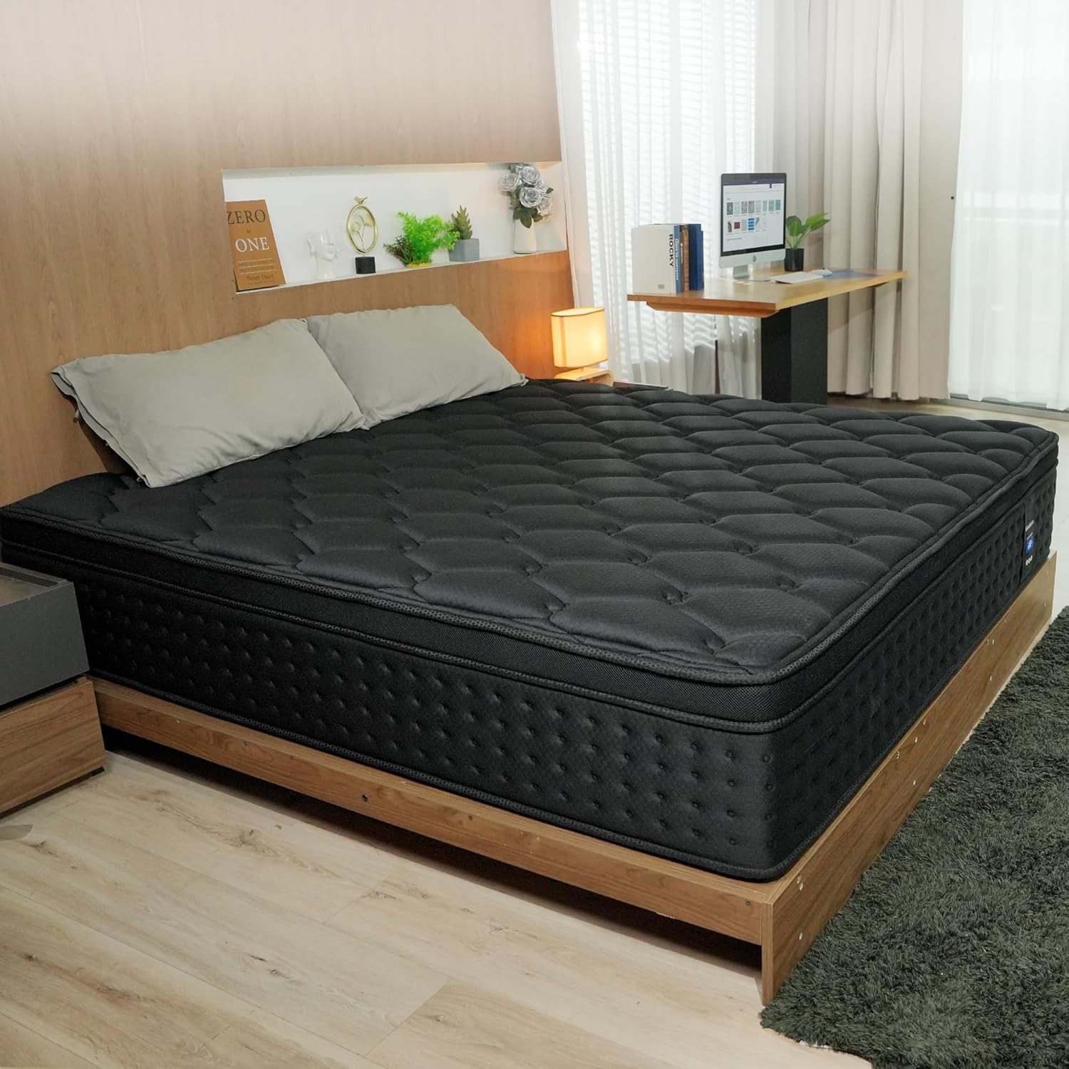 12 Inch Queen Mattress, Memory Foam Hybrid Mattress in a Box with Independent Sp