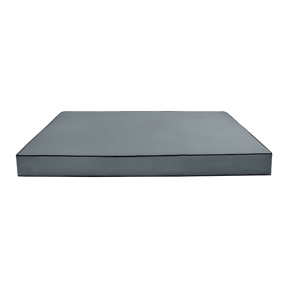 Contrast Pipe 8″ FULL 75x54x8 Velvet Indoor Daybed Mattress COVER ONLY-AD347