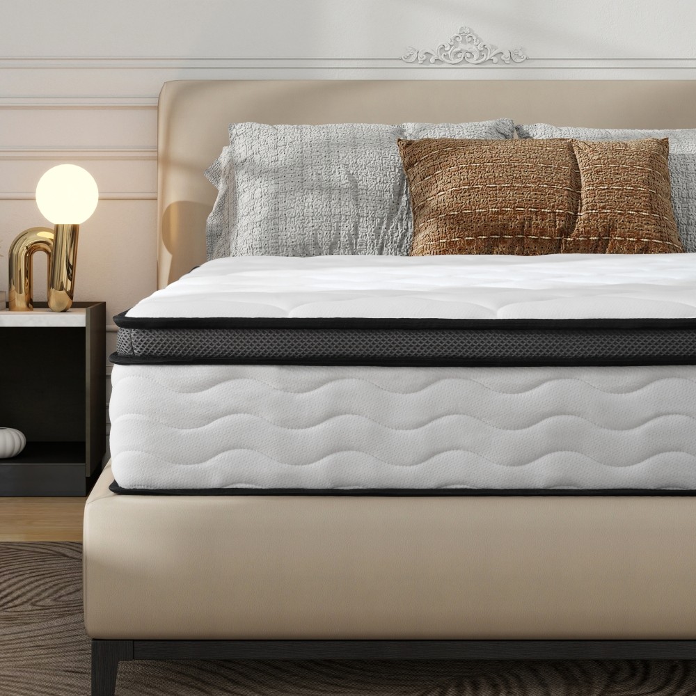 10/12 Inch Hybrid Gel Memory Foam Mattress Full Queen Size In a Box,Medium Firm