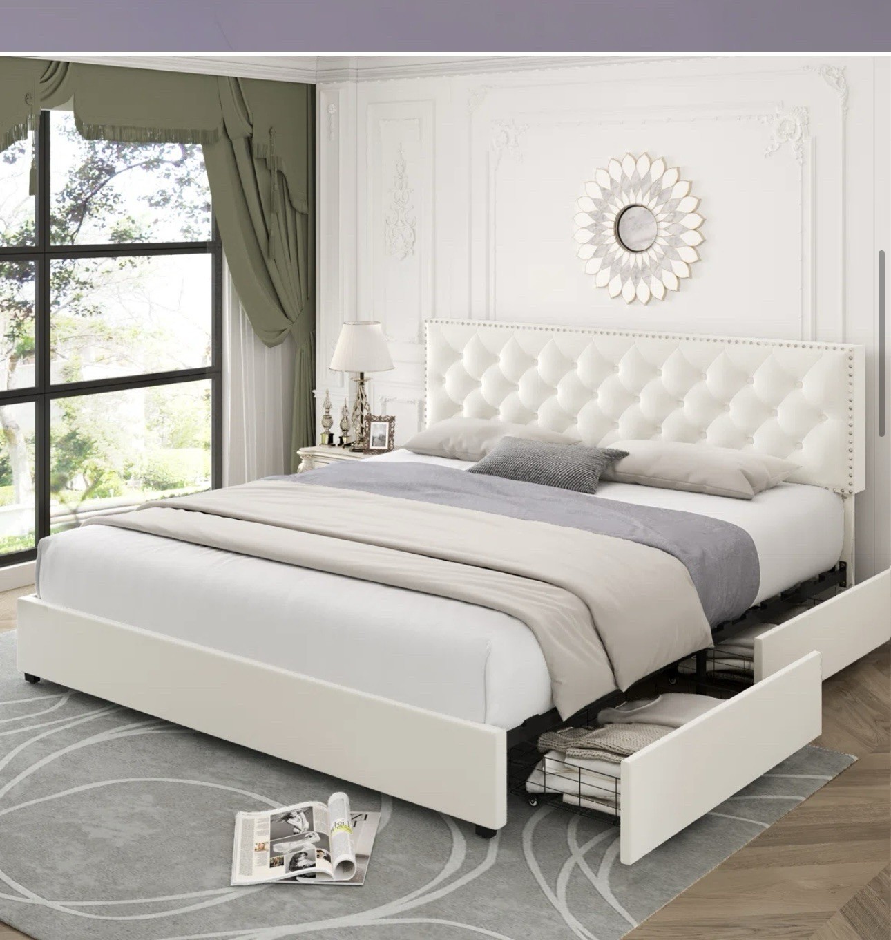 King size bed Including king Size mattress .
