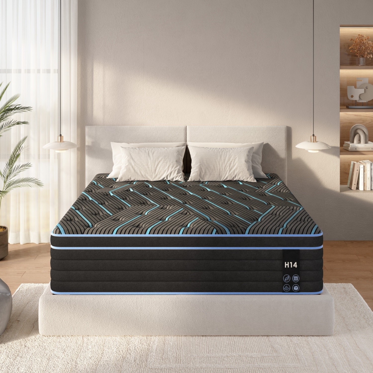 Queen/King 10″ Hybrid Mattress Memory Foam Pocket Springs CertiPUR-US Certified