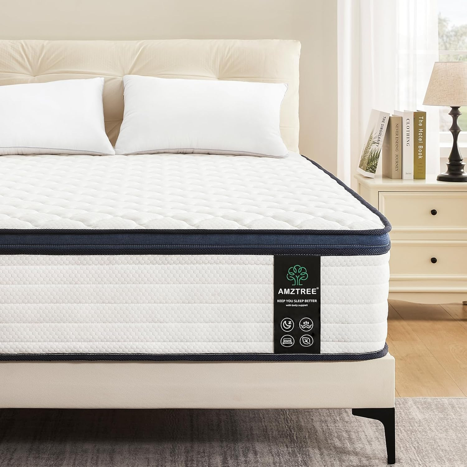 Queen Mattress 14 Inch Queen Size Mattresses – Memory Foam & Pocket Coils Spring