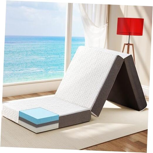 Foldable Mattress Single Size, Tri-Folding Single (75 × 25 inch) 4 Inch